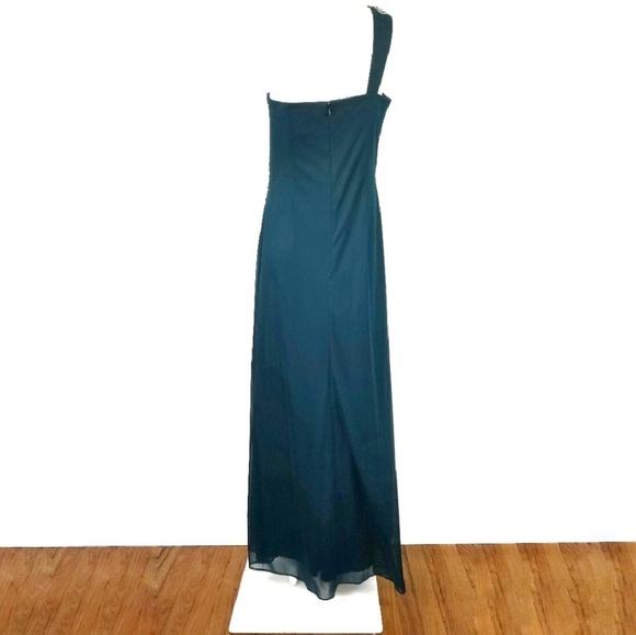 Stunning Beaded Turquoise Formal Evening Maxi Gown - Picture 2 of 8